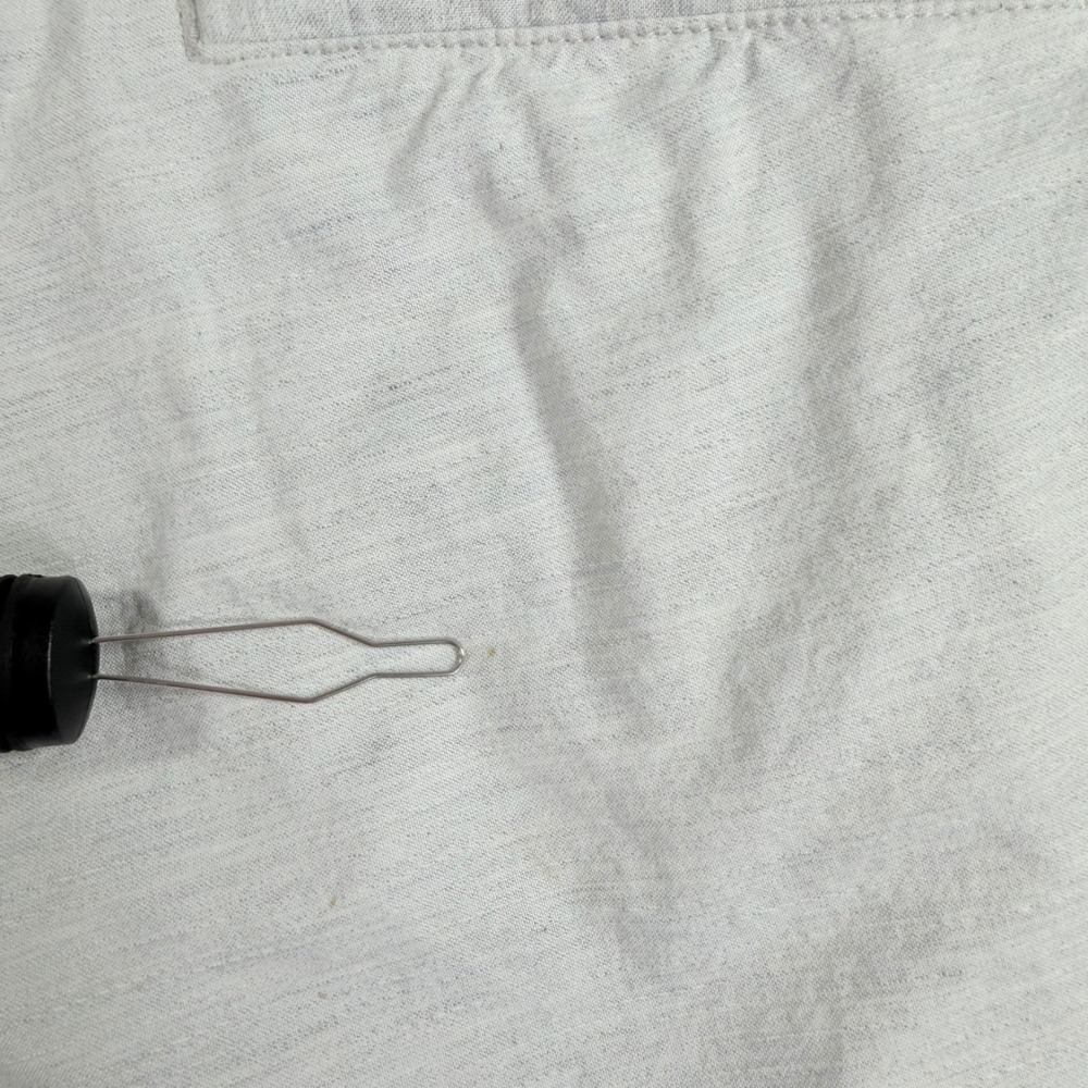 Calvin Klein Shorts Mens 36 Light Grey Slim Fit Textured Cotton Casual Slub - Picture 10 of 11